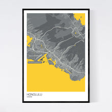 Load image into Gallery viewer, Honolulu City Map Print