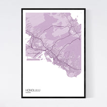 Load image into Gallery viewer, Honolulu City Map Print