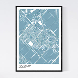 Hoofddorp City Map Print