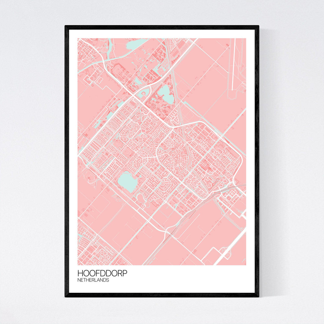 Hoofddorp City Map Print