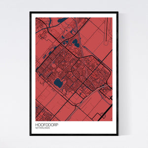 Hoofddorp City Map Print