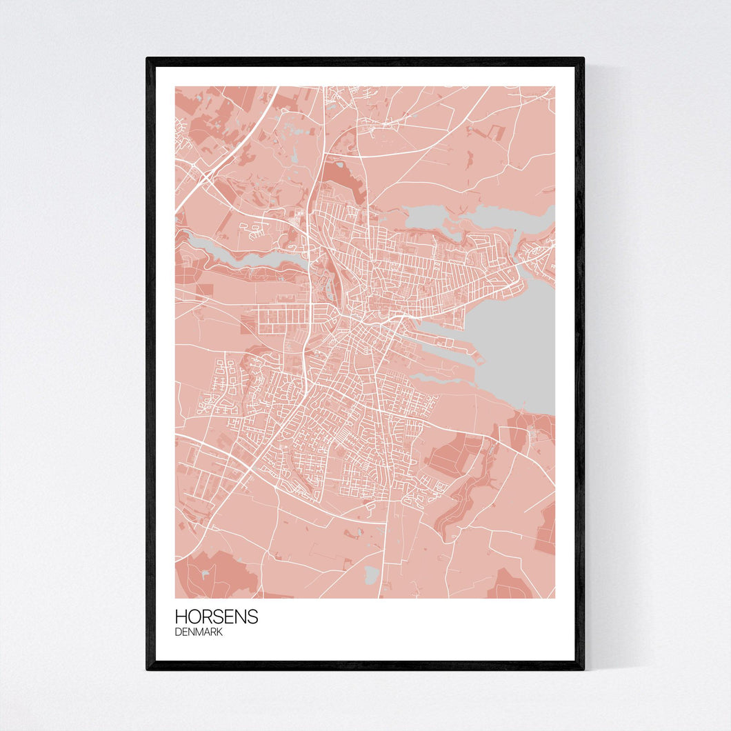 Horsens City Map Print