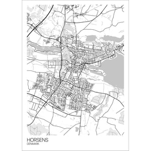Map of Horsens, Denmark