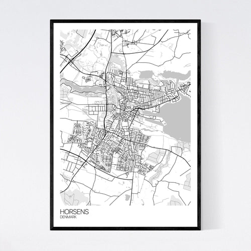 Map of Horsens, Denmark