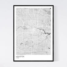 Load image into Gallery viewer, Houston City Map Print