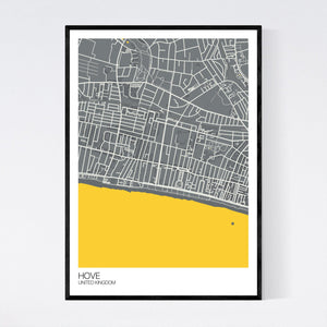 Hove City Map Print