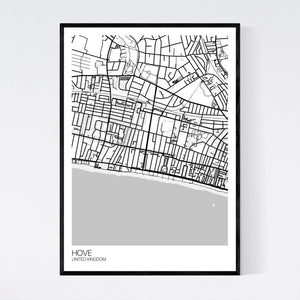 Hove City Map Print