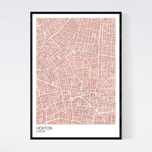 Hoxton Neighbourhood Map Print