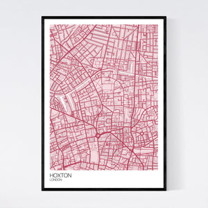 Hoxton Neighbourhood Map Print