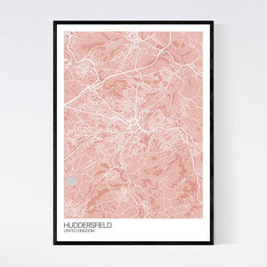 Huddersfield City Map Print