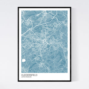 Huddersfield City Map Print
