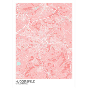 Map of Huddersfield, United Kingdom