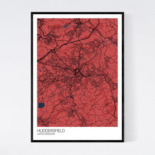 Load image into Gallery viewer, Huddersfield City Map Print