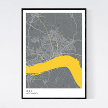 Load image into Gallery viewer, Hull City Map Print