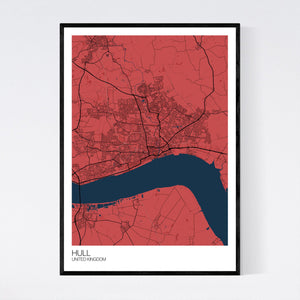 Hull City Map Print