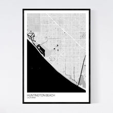 Load image into Gallery viewer, Huntington Beach City Map Print