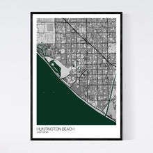 Load image into Gallery viewer, Huntington Beach City Map Print