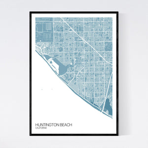 Huntington Beach City Map Print