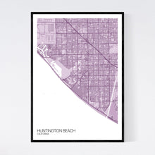 Load image into Gallery viewer, Huntington Beach City Map Print