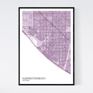 Huntington Beach City Map Print