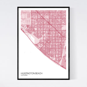 Huntington Beach City Map Print