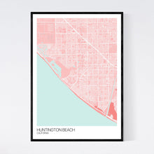 Load image into Gallery viewer, Huntington Beach City Map Print