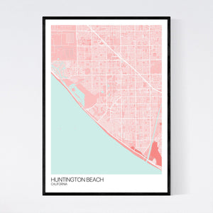 Huntington Beach City Map Print