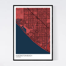 Load image into Gallery viewer, Huntington Beach City Map Print