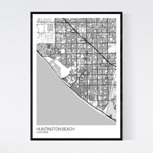 Load image into Gallery viewer, Huntington Beach City Map Print