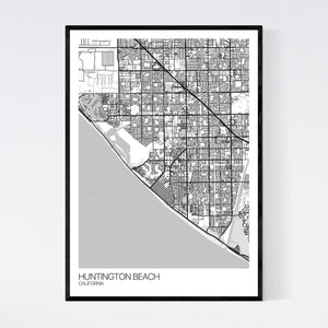 Huntington Beach City Map Print
