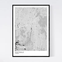 Load image into Gallery viewer, Huntsville City Map Print