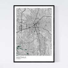 Load image into Gallery viewer, Huntsville City Map Print
