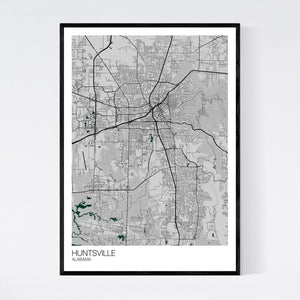 Huntsville City Map Print