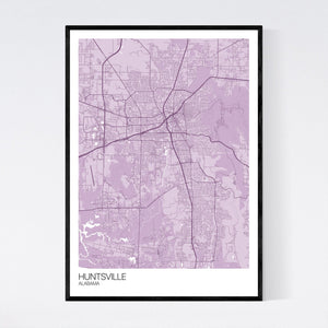 Huntsville City Map Print