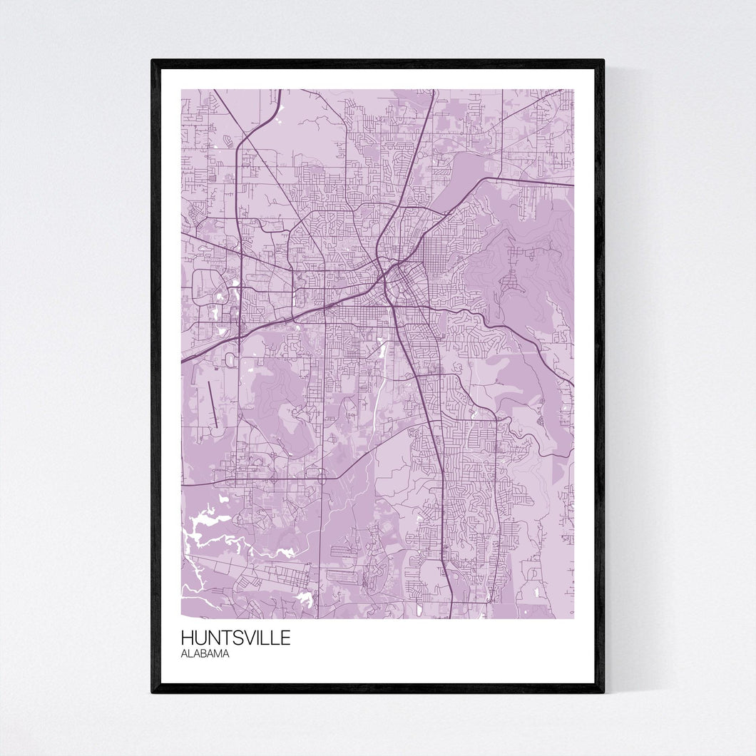 Huntsville City Map Print