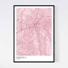 Load image into Gallery viewer, Huntsville City Map Print