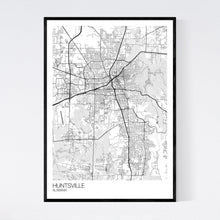 Load image into Gallery viewer, Huntsville City Map Print