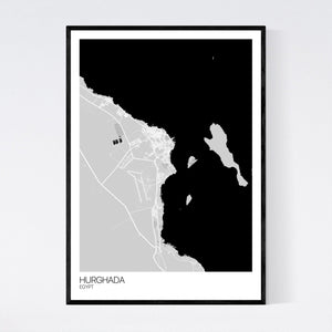 Hurghada City Map Print