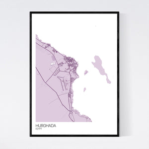 Hurghada City Map Print