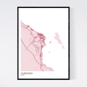 Hurghada City Map Print