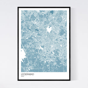 Hyderabad City Map Print