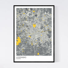 Load image into Gallery viewer, Hyderabad City Map Print