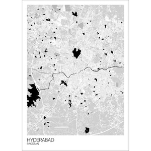 Map of Hyderabad, Pakistan