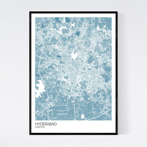 Hyderabad City Map Print