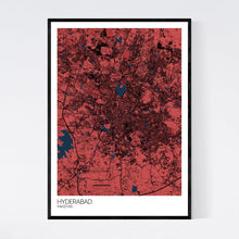 Load image into Gallery viewer, Hyderabad City Map Print