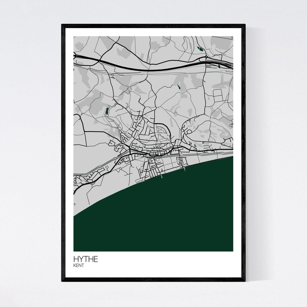 Hythe Town Map Print
