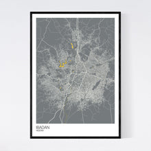 Load image into Gallery viewer, Ibadan City Map Print