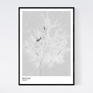 Map of Ibadan, Nigeria