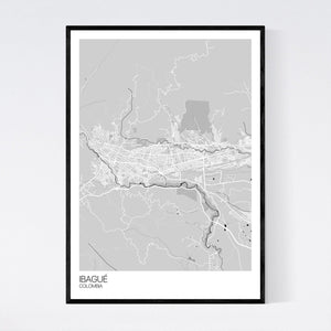 Ibagué City Map Print
