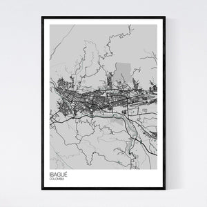 Ibagué City Map Print